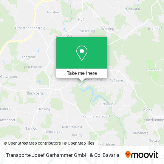 Transporte Josef Garhammer GmbH & Co map