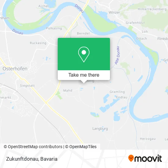Карта Zukunftdonau