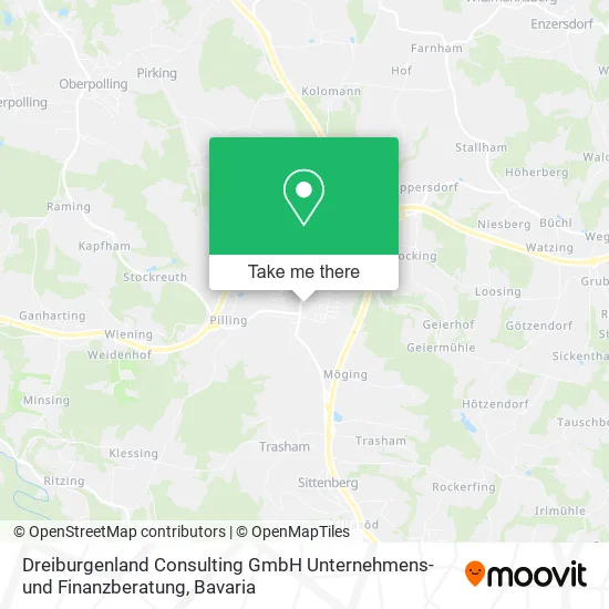 Карта Dreiburgenland Consulting GmbH Unternehmens- und Finanzberatung