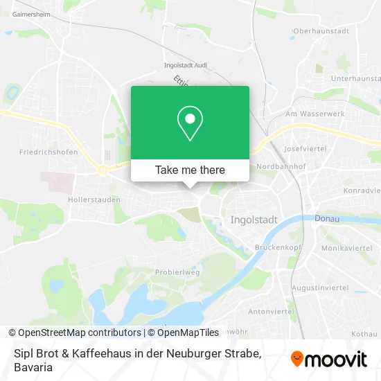 Карта Sipl Brot & Kaffeehaus in der Neuburger Strabe