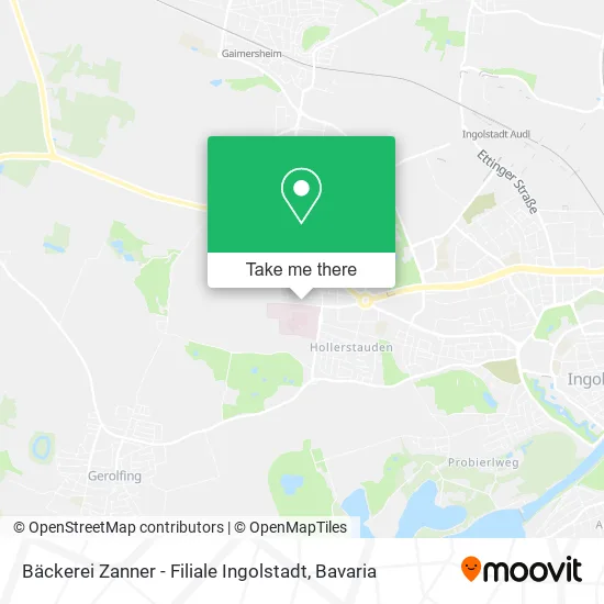 Карта Bäckerei Zanner - Filiale Ingolstadt