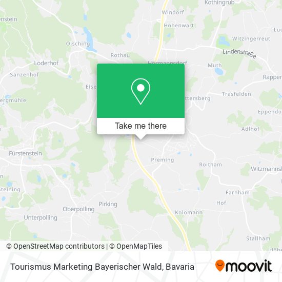 Tourismus Marketing Bayerischer Wald map