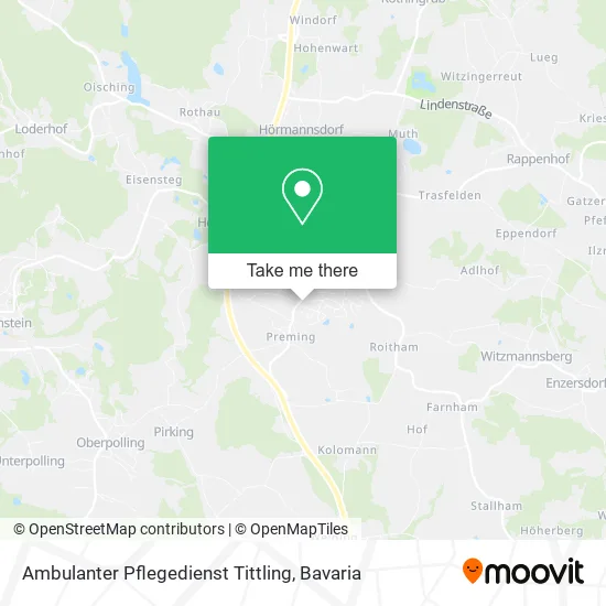 Карта Ambulanter Pflegedienst Tittling