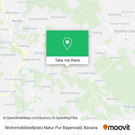 Карта Wohnmobilstellplatz Natur Pur Bayerwald