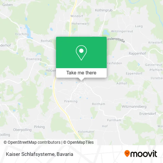 Карта Kaiser Schlafsysteme