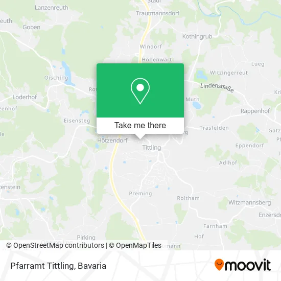Карта Pfarramt Tittling