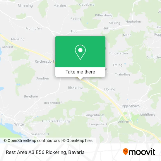 Карта Rest Area A3 E56 Rickering