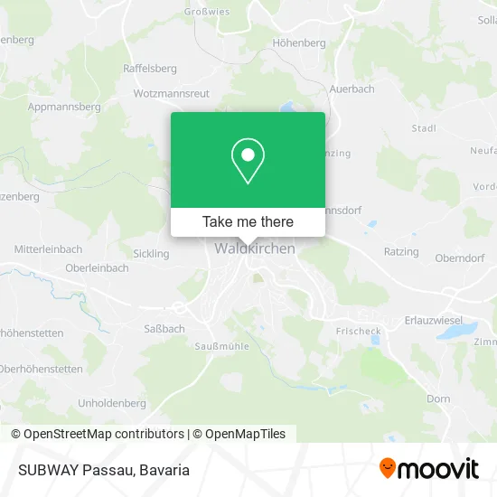 Карта SUBWAY Passau