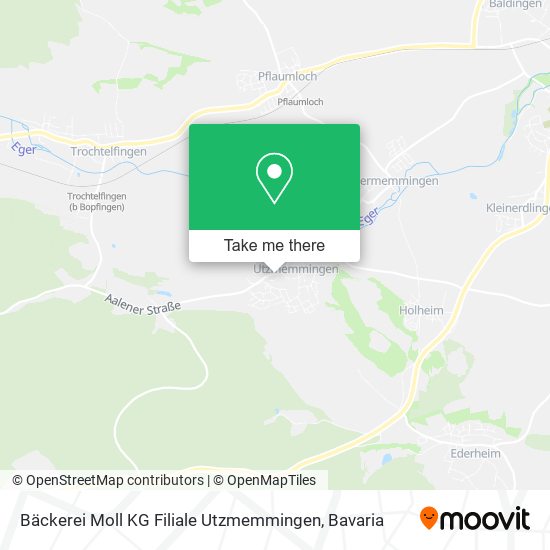 Bäckerei Moll KG Filiale Utzmemmingen map