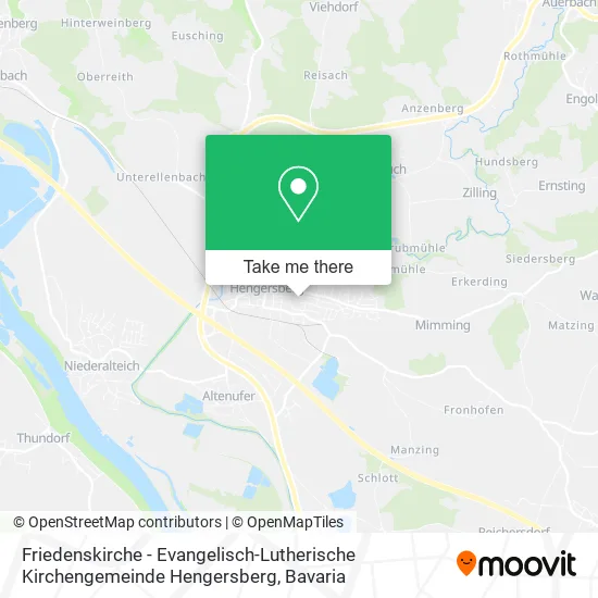 Карта Friedenskirche - Evangelisch-Lutherische Kirchengemeinde Hengersberg