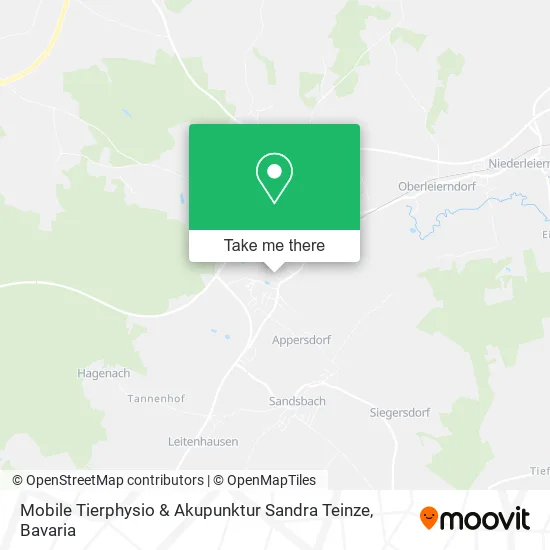 Карта Mobile Tierphysio & Akupunktur Sandra Teinze