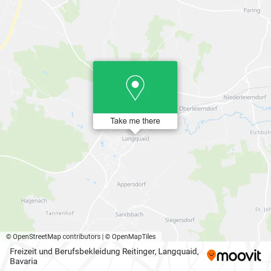 Карта Freizeit und Berufsbekleidung Reitinger, Langquaid