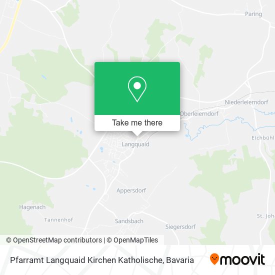 Pfarramt Langquaid Kirchen Katholische map