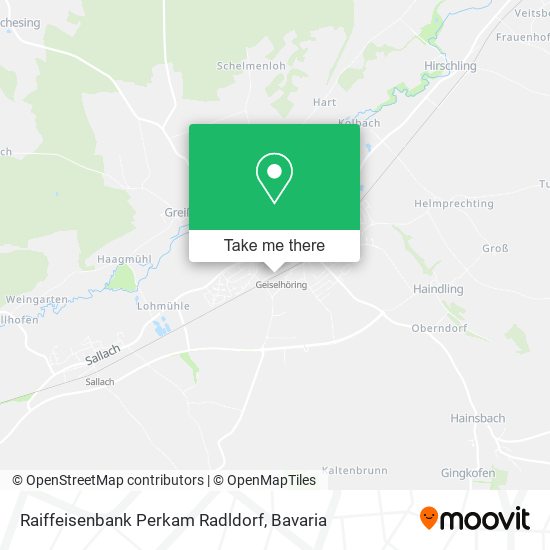Raiffeisenbank Perkam Radldorf map