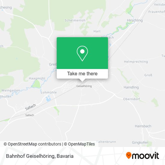 Bahnhof Geiselhöring map