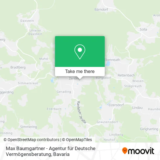 Карта Max Baumgartner - Agentur für Deutsche Vermögensberatung