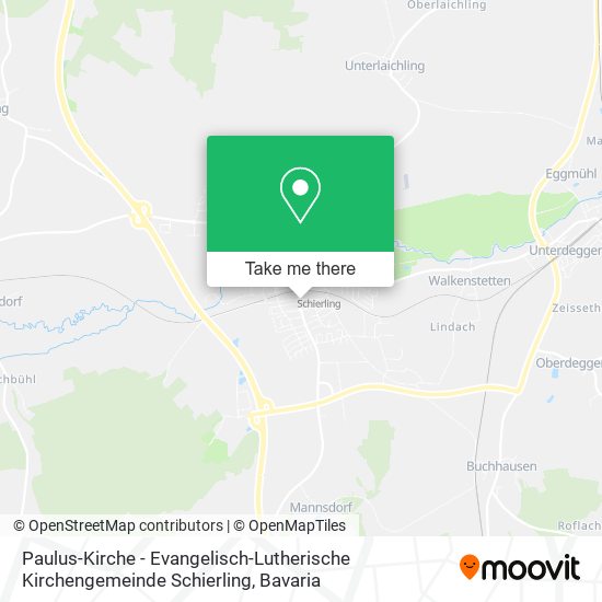 Paulus-Kirche - Evangelisch-Lutherische Kirchengemeinde Schierling map