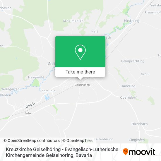 Kreuzkirche Geiselhöring - Evangelisch-Lutherische Kirchengemeinde Geiselhöring map