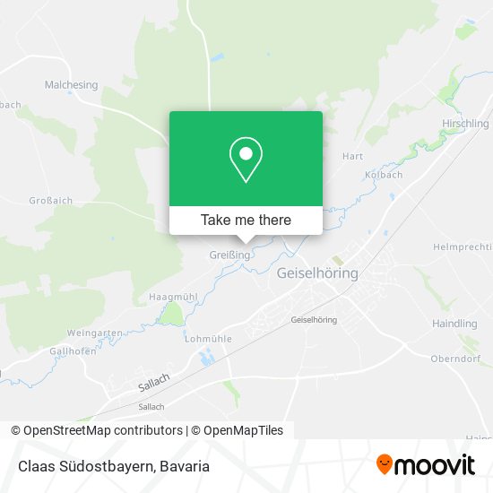 Claas Südostbayern map