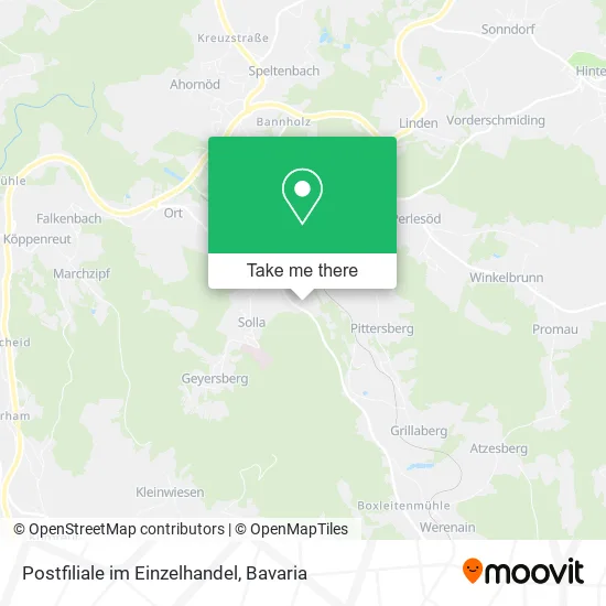 Карта Postfiliale im Einzelhandel