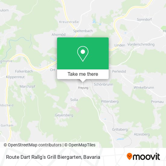 Route Dart Rallg's Grill Biergarten map