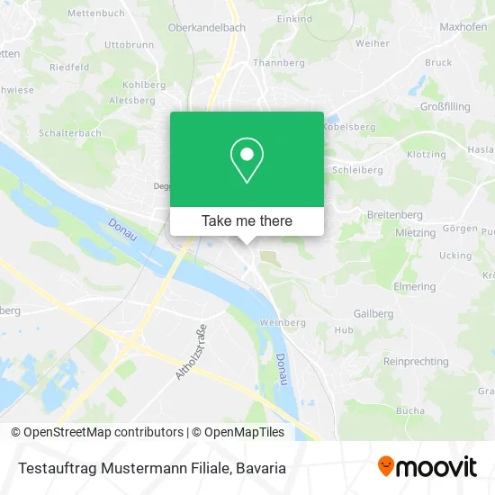 Карта Testauftrag Mustermann Filiale