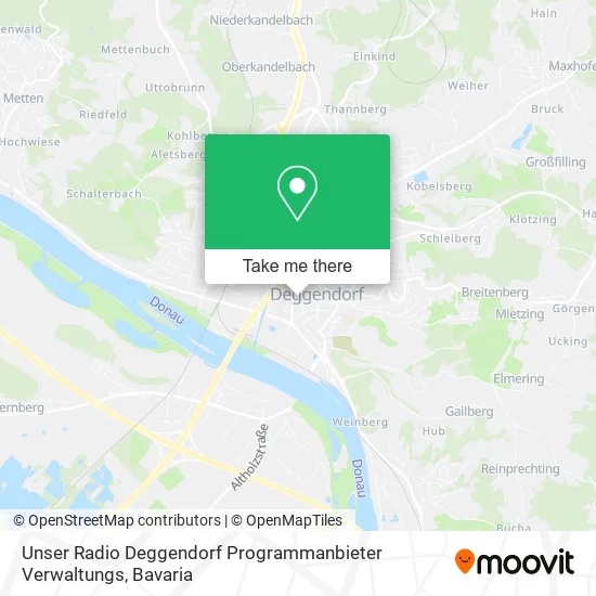 Карта Unser Radio Deggendorf Programmanbieter Verwaltungs