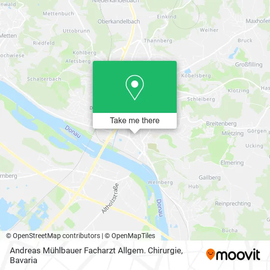 Карта Andreas Mühlbauer Facharzt Allgem. Chirurgie