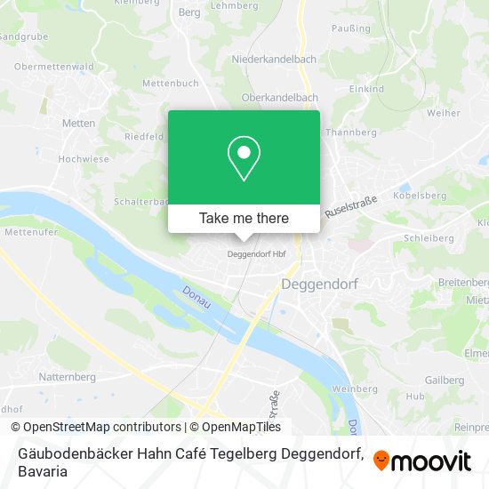 Gäubodenbäcker Hahn Café Tegelberg Deggendorf map