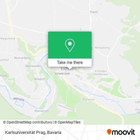Karlsuniversität Prag map