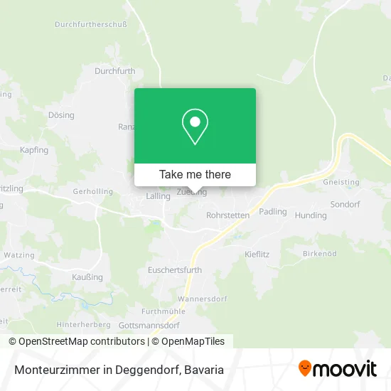 Карта Monteurzimmer in Deggendorf