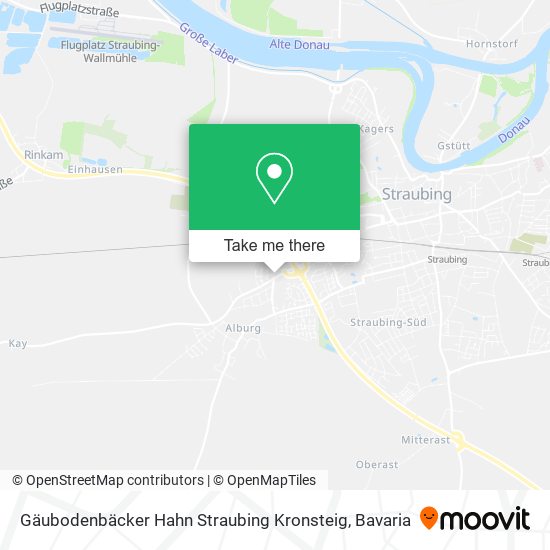Gäubodenbäcker Hahn Straubing Kronsteig map