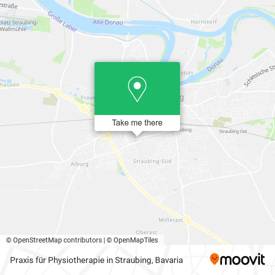 Карта Praxis für Physiotherapie in Straubing