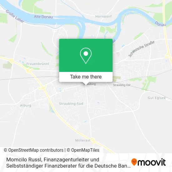 Карта Momcilo Russl, Finanzagenturleiter und Selbstständiger Finanzberater für die Deutsche Bank