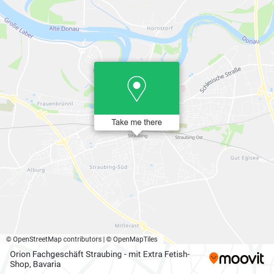 Orion Fachgeschäft Straubing - mit Extra Fetish-Shop map