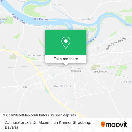 Карта Zahnarztpraxis Dr. Maximilian Krinner Straubing