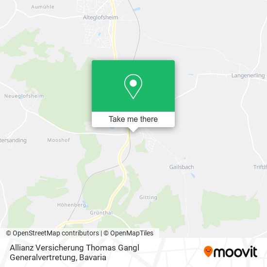 Allianz Versicherung Thomas Gangl Generalvertretung map