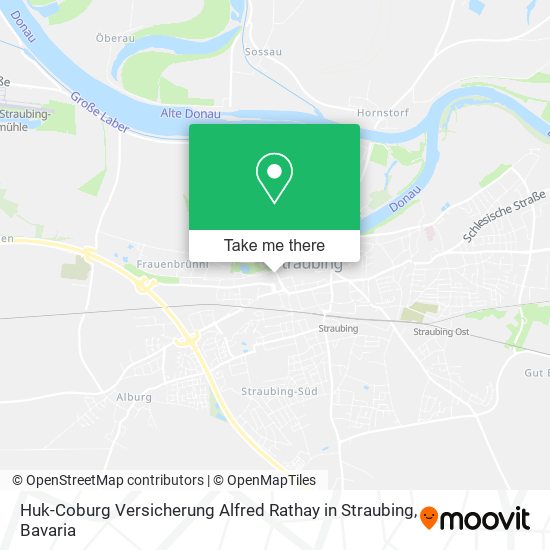 Huk-Coburg Versicherung Alfred Rathay in Straubing map