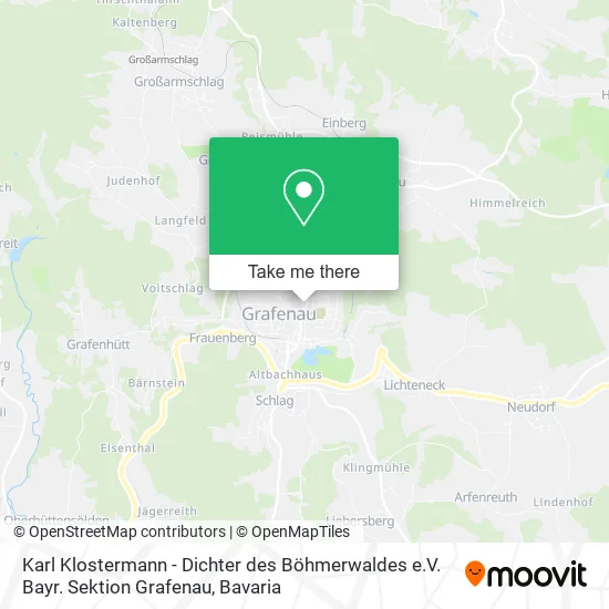 Карта Karl Klostermann - Dichter des Böhmerwaldes e.V. Bayr. Sektion Grafenau