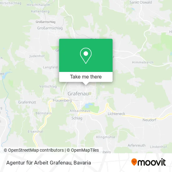 Карта Agentur für Arbeit Grafenau