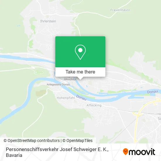 Карта Personenschiffsverkehr Josef Schweiger E. K.