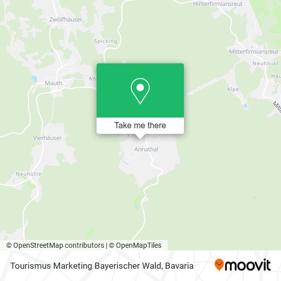 Tourismus Marketing Bayerischer Wald map