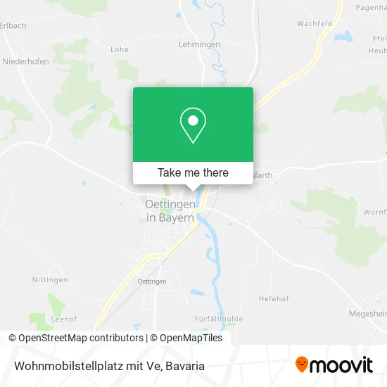 Карта Wohnmobilstellplatz mit Ve