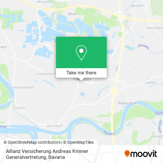 Карта Allianz Versicherung Andreas Krinner Generalvertretung