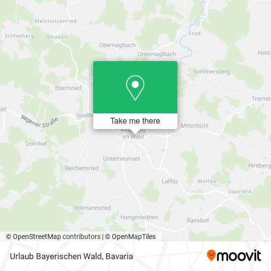Urlaub Bayerischen Wald map