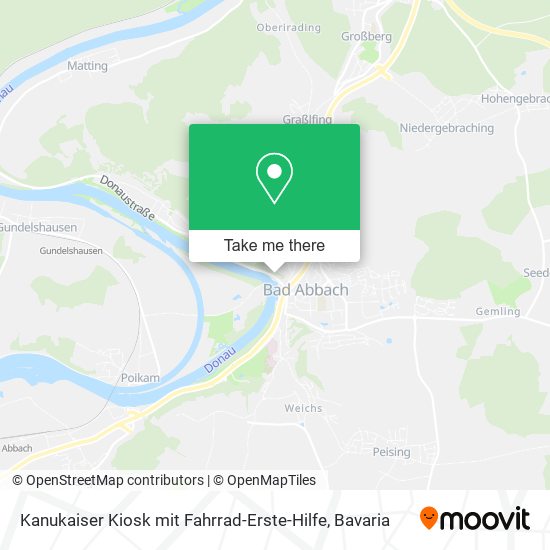 Kanukaiser Kiosk mit Fahrrad-Erste-Hilfe map