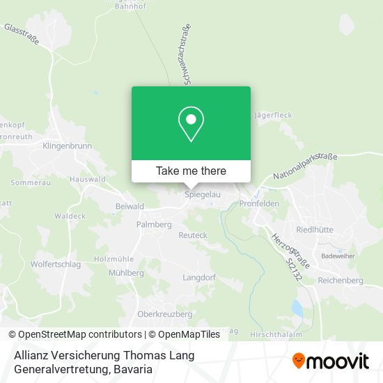 Карта Allianz Versicherung Thomas Lang Generalvertretung