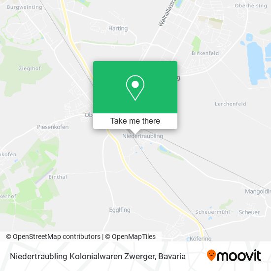 Niedertraubling Kolonialwaren Zwerger map