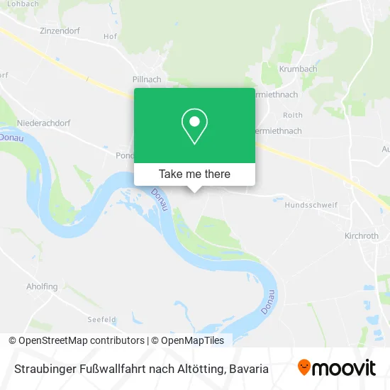 Карта Straubinger Fußwallfahrt nach Altötting