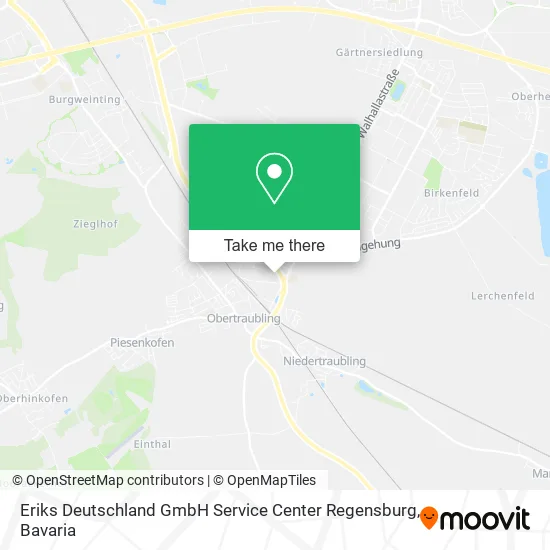 Карта Eriks Deutschland GmbH Service Center Regensburg